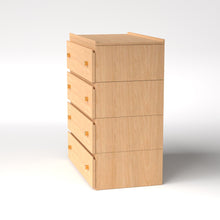 Load image into Gallery viewer, Stava Modular Drawer System | Solid Walnut/Teak/Oak Wood (4x1) | 3 Feet Length
