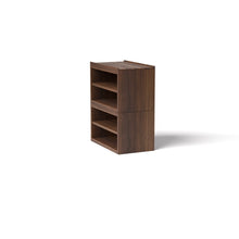 Load image into Gallery viewer, Stava Modular Shelving System | Solid Walnut/Teak/Oak Wood (4x1) | 3 Feet Length
