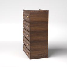 Load image into Gallery viewer, Stava Modular Drawer System | Solid Walnut/Teak/Oak Wood (5x1) | 3 Feet Length
