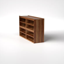Load image into Gallery viewer, Stava Modular Shelving System | Solid Walnut/Teak/Oak Wood (4x2) | 5.5 Feet Length
