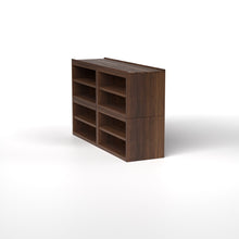 Load image into Gallery viewer, Stava Modular Shelving System | Solid Walnut/Teak/Oak Wood (4x2) | 5.5 Feet Length
