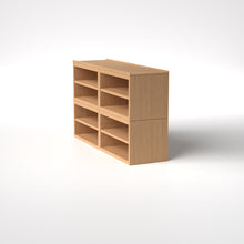 Load image into Gallery viewer, Stava Modular Shelving System | Solid Walnut/Teak/Oak Wood (4x2) | 5.5 Feet Length
