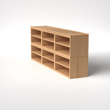 Load image into Gallery viewer, Stava Modular Shelving System | Solid Walnut/Teak/Oak Wood (4x3) | 8 Feet Length
