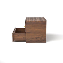 Load image into Gallery viewer, Stava Bedside Table | Solid Walnut/Teak/Oak Wood | 3 Feet Length
