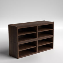 Load image into Gallery viewer, Stava Modular Shelving System | Solid Walnut/Teak/Oak Wood (4x2) | 5.5 Feet Length
