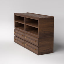 Load image into Gallery viewer, Stava Modular Credenza System | Solid Walnut/Teak/Oak Wood (4x2) | 5.5 Feet Length

