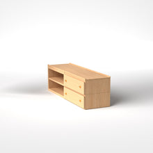Load image into Gallery viewer, Stava Modular Credenza System | Solid Walnut/Teak/Oak Wood (2x2) | 5.5 Feet Length
