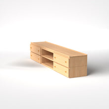 Load image into Gallery viewer, Stava Modular Credenza System | Solid Walnut/Teak/Oak Wood (2x3) | 8 Feet Length
