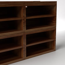 Load image into Gallery viewer, Stava Modular Shelving System | Solid Walnut/Teak/Oak Wood (4x2) | 5.5 Feet Length
