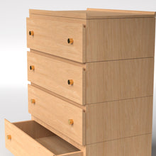 Load image into Gallery viewer, Stava Modular Drawer System | Solid Walnut/Teak/Oak Wood (4x1) | 3 Feet Length
