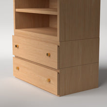 Load image into Gallery viewer, Stava Modular Credenza System | Solid Walnut/Teak/Oak Wood (4x1) | 3 Feet Length
