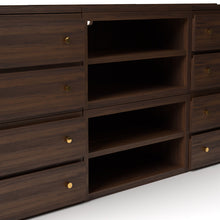 Load image into Gallery viewer, Stava Modular Credenza System | Solid Walnut/Teak/Oak Wood (4x3) | 8 Feet Length
