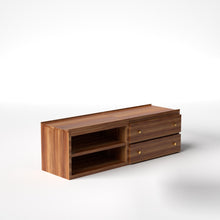 Load image into Gallery viewer, Stava Modular Credenza System | Solid Walnut/Teak/Oak Wood (2x2) | 5.5 Feet Length
