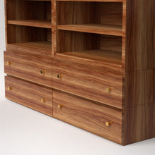Load image into Gallery viewer, Stava Modular Credenza System | Solid Walnut/Teak/Oak Wood (4x2) | 5.5 Feet Length

