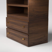 Load image into Gallery viewer, Stava Modular Credenza System | Solid Walnut/Teak/Oak Wood (4x1) | 3 Feet Length
