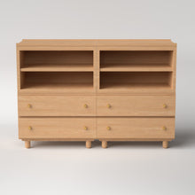 Load image into Gallery viewer, Stava Modular Credenza System | Solid Walnut/Teak/Oak Wood (4x2) | 5.5 Feet Length
