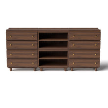 Load image into Gallery viewer, Stava Modular Credenza System | Solid Walnut/Teak/Oak Wood (4x3) | 8 Feet Length
