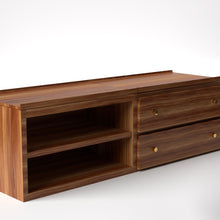 Load image into Gallery viewer, Stava Modular Credenza System | Solid Walnut/Teak/Oak Wood (2x2) | 5.5 Feet Length
