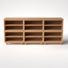 Load image into Gallery viewer, Stava Modular Shelving System | Solid Walnut/Teak/Oak Wood (4x3) | 8 Feet Length
