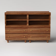 Load image into Gallery viewer, Stava Modular Credenza System | Solid Walnut/Teak/Oak Wood (4x2) | 5.5 Feet Length
