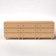 Load image into Gallery viewer, Stava Modular Drawer System | Solid Walnut/Teak/Oak Wood (3x3) | 8 Feet Length
