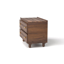 Load image into Gallery viewer, Stava Bedside Table | Solid Walnut/Teak/Oak Wood | 3 Feet Length
