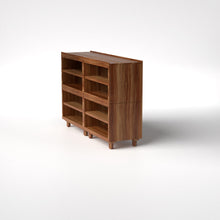 Load image into Gallery viewer, Stava Modular Shelving System | Solid Walnut/Teak/Oak Wood (4x2) | 5.5 Feet Length
