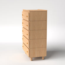Load image into Gallery viewer, Stava Modular Drawer System | Solid Walnut/Teak/Oak Wood (5x1) | 3 Feet Length
