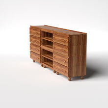 Load image into Gallery viewer, Stava Modular Credenza System | Solid Walnut/Teak/Oak Wood (4x3) | 8 Feet Length
