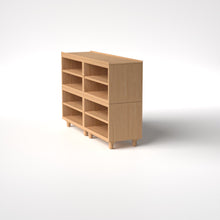 Load image into Gallery viewer, Stava Modular Shelving System | Solid Walnut/Teak/Oak Wood (4x2) | 5.5 Feet Length
