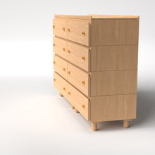 Load image into Gallery viewer, Stava Modular Drawer System | Solid Walnut/Teak/Oak Wood (4x2) | 5.5 Feet Length
