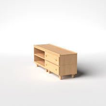 Load image into Gallery viewer, Stava Modular Credenza System | Solid Walnut/Teak/Oak Wood (2x2) | 5.5 Feet Length
