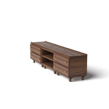 Load image into Gallery viewer, Stava Modular Credenza System | Solid Walnut/Teak/Oak Wood (2x3) | 8 Feet Length
