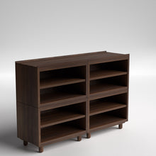 Load image into Gallery viewer, Stava Modular Shelving System | Solid Walnut/Teak/Oak Wood (4x2) | 5.5 Feet Length
