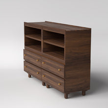 Load image into Gallery viewer, Stava Modular Credenza System | Solid Walnut/Teak/Oak Wood (4x2) | 5.5 Feet Length
