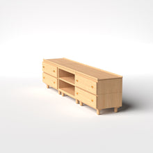 Load image into Gallery viewer, Stava Modular Credenza System | Solid Walnut/Teak/Oak Wood (2x3) | 8 Feet Length
