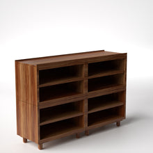 Load image into Gallery viewer, Stava Modular Shelving System | Solid Walnut/Teak/Oak Wood (4x2) | 5.5 Feet Length

