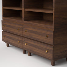 Load image into Gallery viewer, Stava Modular Credenza System | Solid Walnut/Teak/Oak Wood (4x2) | 5.5 Feet Length
