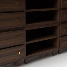Load image into Gallery viewer, Stava Modular Credenza System | Solid Walnut/Teak/Oak Wood (4x3) | 8 Feet Length
