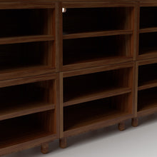 Load image into Gallery viewer, Stava Modular Shelving System | Solid Walnut/Teak/Oak Wood (4x3) | 8 Feet Length
