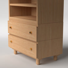 Load image into Gallery viewer, Stava Modular Credenza System | Solid Walnut/Teak/Oak Wood (4x1) | 3 Feet Length
