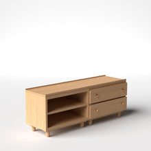 Load image into Gallery viewer, Stava Modular Credenza System | Solid Walnut/Teak/Oak Wood (2x2) | 5.5 Feet Length
