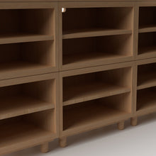 Load image into Gallery viewer, Stava Modular Shelving System | Solid Walnut/Teak/Oak Wood (4x3) | 8 Feet Length
