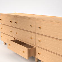 Load image into Gallery viewer, Stava Modular Drawer System | Solid Walnut/Teak/Oak Wood (3x3) | 8 Feet Length
