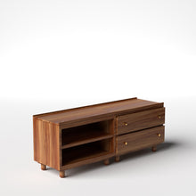 Load image into Gallery viewer, Stava Modular Credenza System | Solid Walnut/Teak/Oak Wood (2x2) | 5.5 Feet Length

