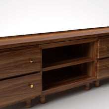 Load image into Gallery viewer, Stava Modular Credenza System | Solid Walnut/Teak/Oak Wood (2x3) | 8 Feet Length
