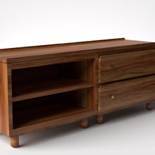 Load image into Gallery viewer, Stava Modular Credenza System | Solid Walnut/Teak/Oak Wood (2x2) | 5.5 Feet Length
