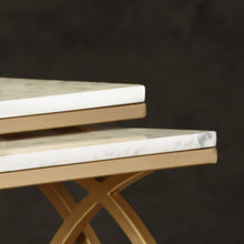 Load image into Gallery viewer, Intertwining Nested Marble Table

