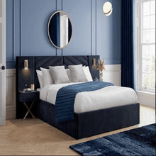 Load image into Gallery viewer, Baxton Comfy Upholstered Bed With Manual Storage and Side Tables In Suede (With Out Light)
