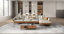 Load image into Gallery viewer, Leather L-Shape Erba Sofa | Trending Design with High Legs for Cleaning Ease |  Direct from Factory
